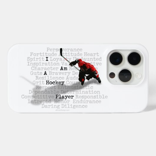 Ik ben een Hockey Player Case-Mate iPhone Case (Achterkant (horizontaal))