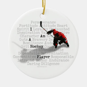 Ik ben een Hockey-speler Keramisch Ornament