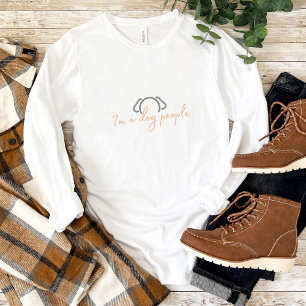 Ik ben een hond persoon op maat T-shirt met lange 