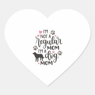 Ik ben een hondenmoeder hart sticker