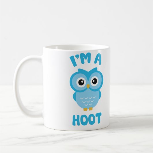 Ik ben een Hoot (Cute Owl Pun) Koffiemok (Links)