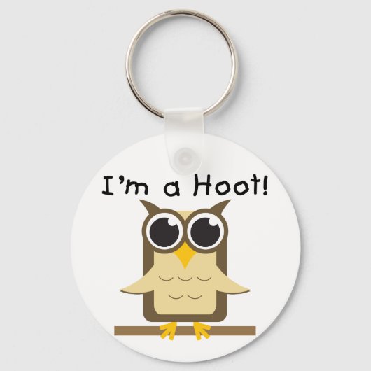 Ik ben een Hoot T-shirts en geschenken Sleutelhanger (Voorkant)