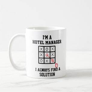 Ik ben een Hotel Manager ik vind altijd een oploss Koffiemok