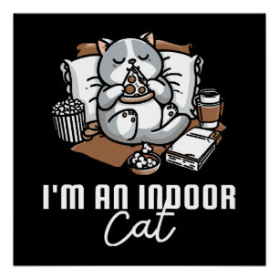 Ik ben een huiskat - Introverte kat Perfect Poster