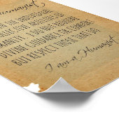 IK BEN EEN HUMANISS POSTER (Hoek)