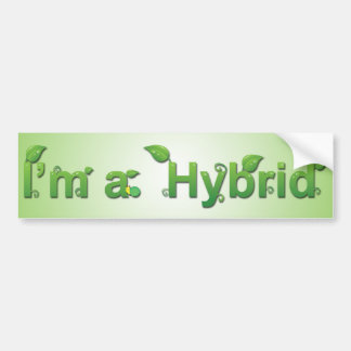 "Ik ben een Hybride" Bumpersticker