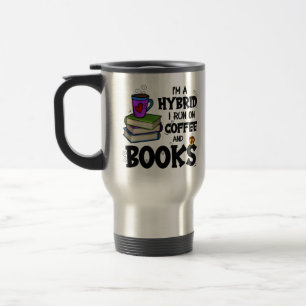 Ik ben een hybride die ik op koffie en boeken loop reisbeker