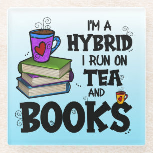 Ik ben een hybride die ik op Tea en Boeken ren. Glazen Onderzetter
