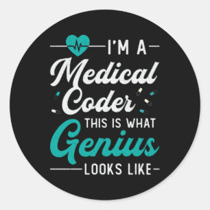 Ik ben een ICD Retro-programmeur voor medische cod Ronde Sticker