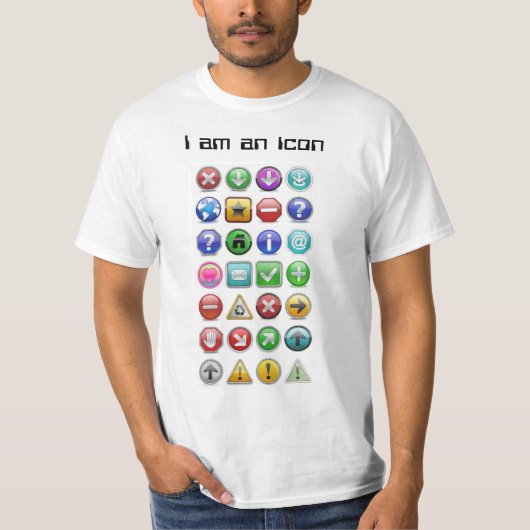 Ik ben een icoon t-shirt (Voorkant)