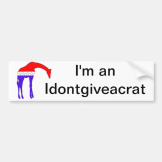 Ik ben een Idontgiveacrat Bumpersticker