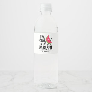 Ik ben een in een "Melon" Waterfles Etiket