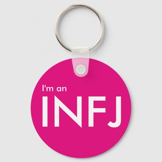 Ik ben een INFJ - Persoonlijke roze Sleutelhanger (Voorkant)