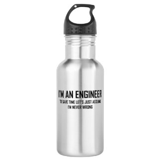 Ik ben een ingenieur — Funny Engineering Joke Waterfles