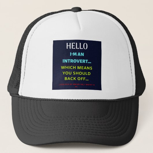 IK BEN EEN INTROVERT TRUCKER PET (Voorkant)