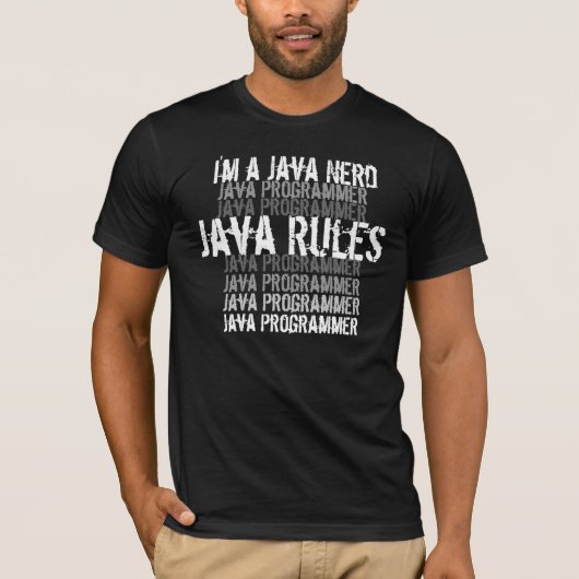 Ik ben een Java Nerd - Java Programmer - Java Rule T-shirt (Voorkant)