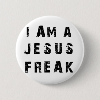 Ik ben een Jezus Freak. Ronde Button 5,7 Cm