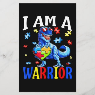 Ik ben een jonge autisme familie Dinosaur Autisme Briefpapier