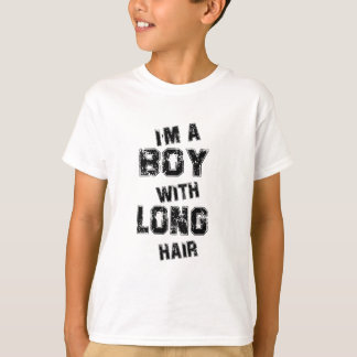 Ik ben een jongen met Kinder boeien met lange haas T-shirt