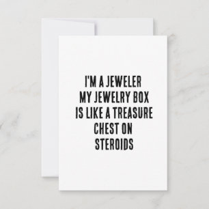 Ik ben een juwelier - mijn juwelendoos is als een bedankkaart