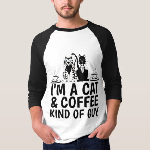 IK BEN EEN KAT EN KOFFIEE SOORT GIST-SHIRTS T-SHIRT