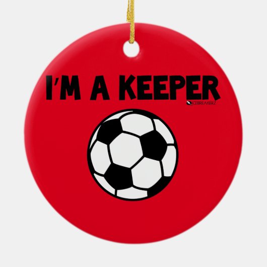 IK BEN EEN KEEPER SOCCER ORNAMENT (Achterkant)