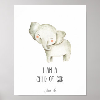 Ik ben een kind van God Bijbelse Verse Poster