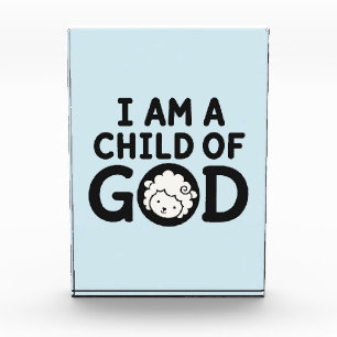 IK BEN EEN KIND VAN GOD Christelijk Baby Shower Fotoblokken