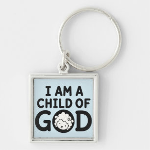 IK BEN EEN KIND VAN GOD Christelijk Baby Shower Sleutelhanger