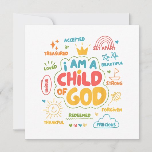 Ik ben een kind van God Christelijk Retro Jesus Fa (Voorkant)