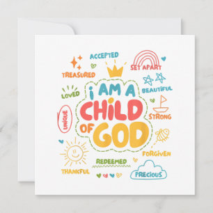 Ik ben een kind van God Christelijk Retro Jesus Fa