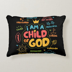 Ik ben een kind van God Christelijk Retro Jesus Fa Accent Kussen