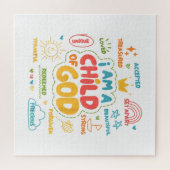 Ik ben een kind van God Christelijk Retro Jesus Fa Legpuzzel (Horizontaal)