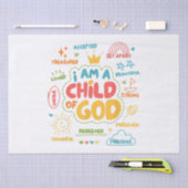 Ik ben een kind van God Christelijk Retro Jesus Fa Tissuepapier (Craft)