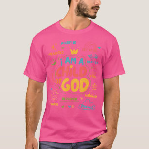 Ik ben een kind van God Christelijke retro Jesus F T-shirt