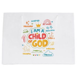 Ik ben een kind van God Christelijke Retro Jezus G Groot Cadeauzakje