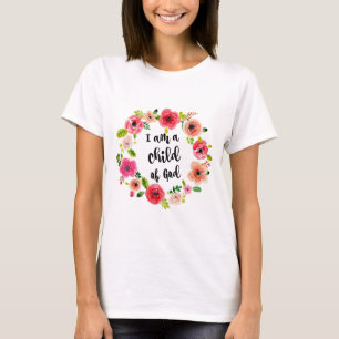 Ik ben een kind van God Floral Item T-shirt