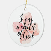 Ik ben een kind van God Floral Keramisch Ornament (Links)