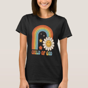 Ik ben een kind van God Groovy Rainbow Flower John T-shirt