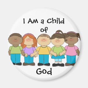 Ik ben een kind van God Magnet LDS Primair (rond) Magneet