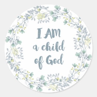 Ik ben een kind van God Ronde Sticker