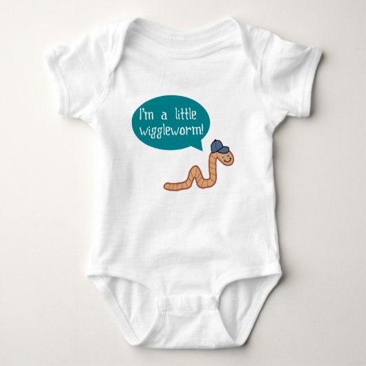 Ik ben een klein Wiggle Worm Baby Shirt (Voorkant)