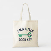Ik ben een kleine deursleutel tote bag (Achterkant)