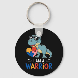 Ik Ben Een Krijger Autisme Jongens Familie Dinosau Sleutelhanger