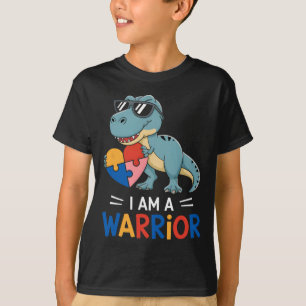 Ik Ben Een Krijger Autisme Jongens Familie Dinosau T-shirt