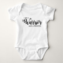 Ik ben een krijger, geen prinses Baby Shirt