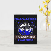 Ik ben een krijger met hydrocefalus bewustzijn kaart (Gele Bloem)
