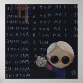 ik ben een kunstdrukmachine poster (Voorkant)