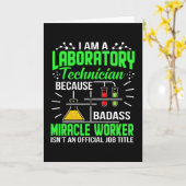 Ik ben een laboratorium-technicus laboratorium-woo kaart (Gele Bloem)