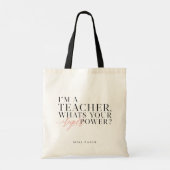 IK BEN EEN LEERER, WAT IS JE SUPER POWER? TOTE BAG (Achterkant)